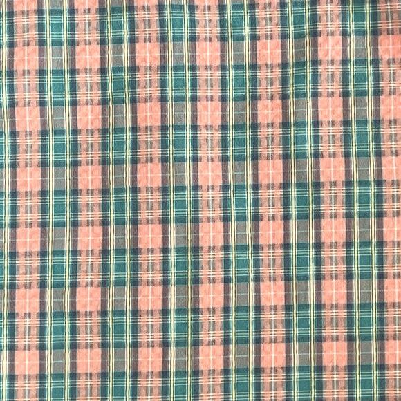 L.L. Bean Seersucker Button Down Shirt Mens LARGE Short Sleeves Casual Summer - Picture 3 of 7